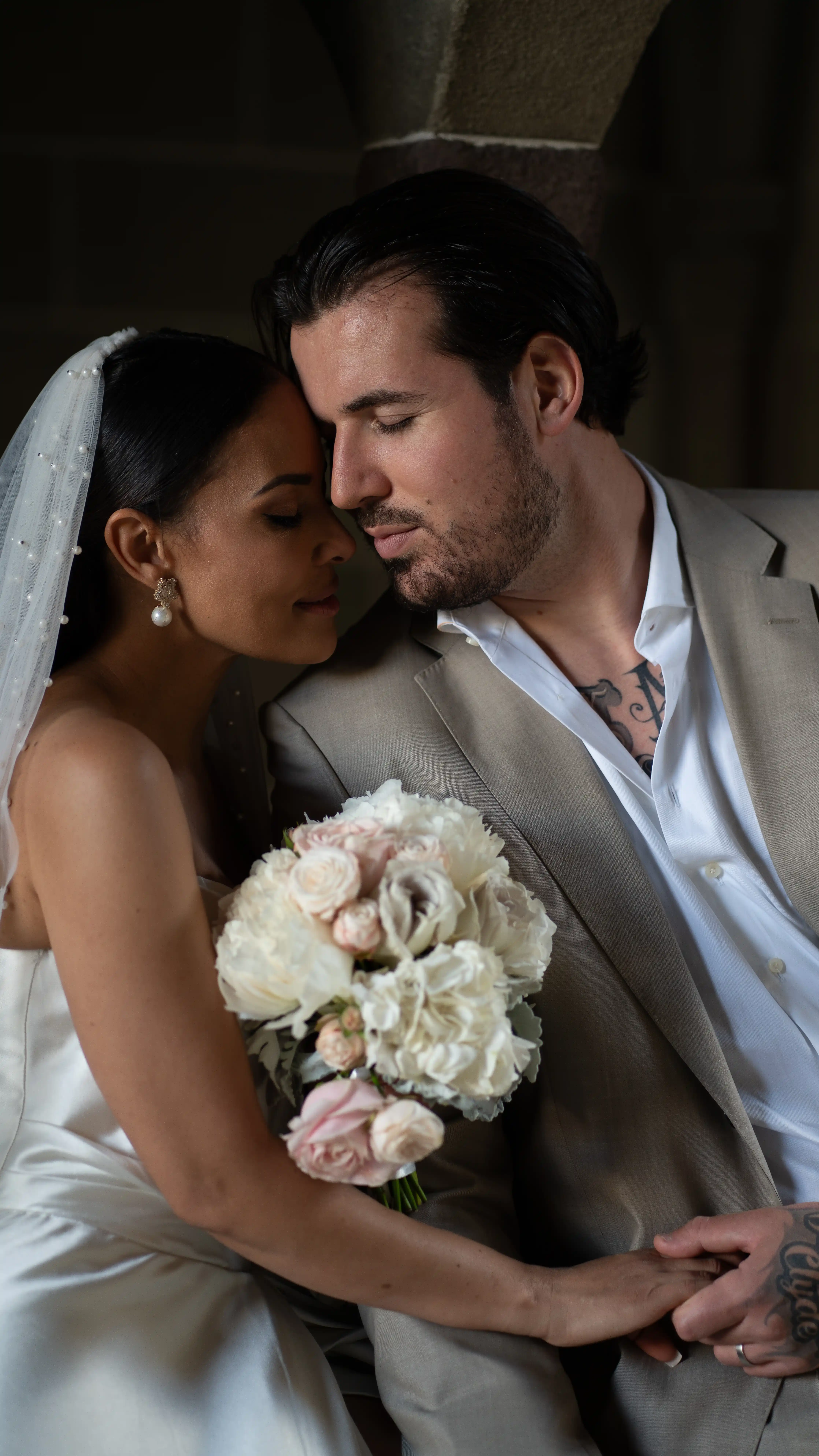 Before and after wedding photo edit in Zurich, showing photographer's professional work